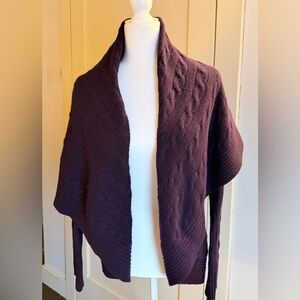 Ralph Lauren Black Label 100% Cashmere Circle Cardigan Purple Size S